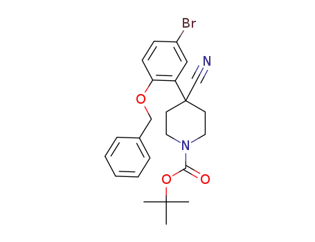 4-(2-benzyloxy-5-bromophenyl)-4-cyanopiperidine-1-carboxylic acid tert-butyl ester