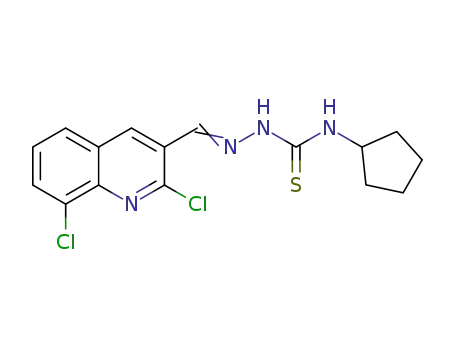 1-((2,8-dichloroquinolin-3-yl)methylene)-4-cyclopentylthiosemicarbazide
