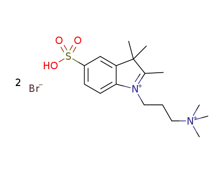 2,3,3-trimethyl-1-[3-(trimethylammonio)propyl]-3H-indolium-5-sulfonic acid dibromide