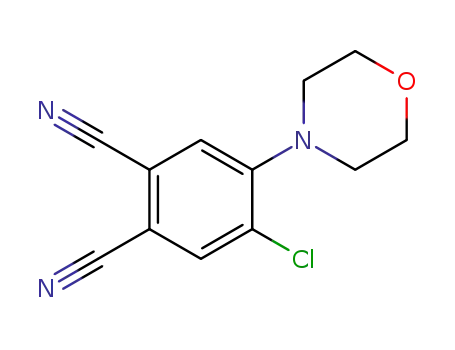 Molecular Structure of 309735-19-1 (1,2-Benzenedicarbonitrile, 4-chloro-5-(4-morpholinyl)-)