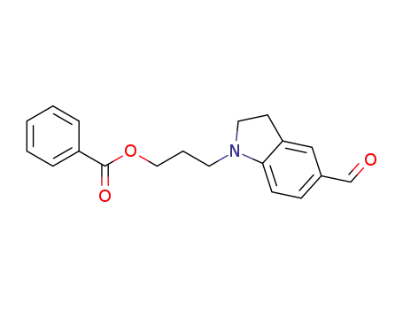 Molecular Structure of 350797-52-3 (1-[3-(benzoyloxy)propyl]-2,3-dihydro-1H-Indole-5-carboxaldehyde)