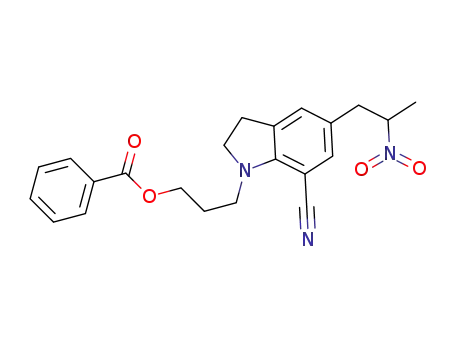3-(7-cyano-5-(2-nitropropyl)indolin-1-yl)propyl benzoate