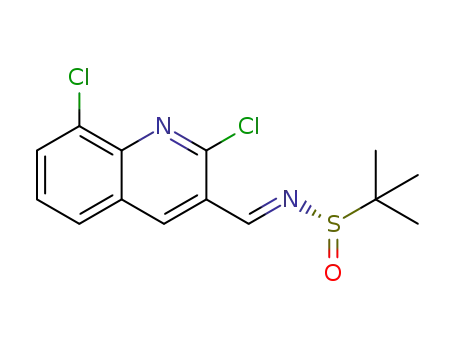 2-methylpropane-2(S)-sulfinic acid N-(2,8-dichloroquinolin-3-yl)meth-(E)-ylideneamide