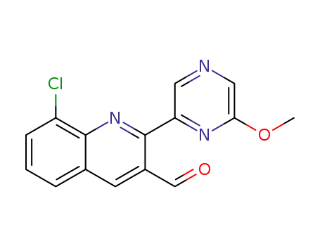 8-chloro-2-(6-methoxypyrazin-2-yl)quinoline-3-carbaldehyde