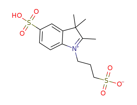 Molecular Structure of 76578-90-0 (3H-Indolium,2,3,3-trimethyl-5-sulfo-1-(3-sulfopropyl)-, inner salt)