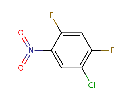 Molecular Structure of 1481-68-1 (2,4-Difluoro-5-chloronitrobenzene)