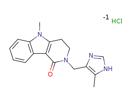2,3,4,5-tetrahydro-5-methyl-2-[(5-methyl-1H-imidazol-4-yl)methyl]-1H-pyrido[4,3-b]indol-1-one hydrochloride