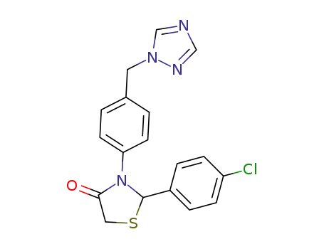 3-(4-((1H-1,2,4-triazol-1-yl)methyl)phenyl)-2-(4-chlorophenyl)thiazolidin-4-one