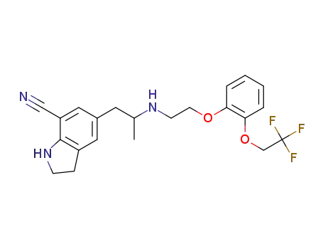 5-(2-((2-(2-(2,2,2-Trifluoroethoxy)phenoxy)ethyl)amino)propyl)indoline-7-carbonitrile