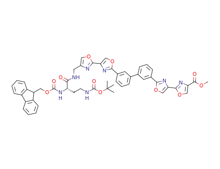 methyl 2'-(3'-(4-((2-((((9H-fluoren-9-yl)methoxy)carbonyl)amino)-4-(((tert-butoxy)carbonyl)amino)butanamido)methyl)-[2,4'-bioxazol]-2'-yl)-[1,1'-biphenyl]-3-yl)-[2,4'-bioxazol]-4-carboxylate