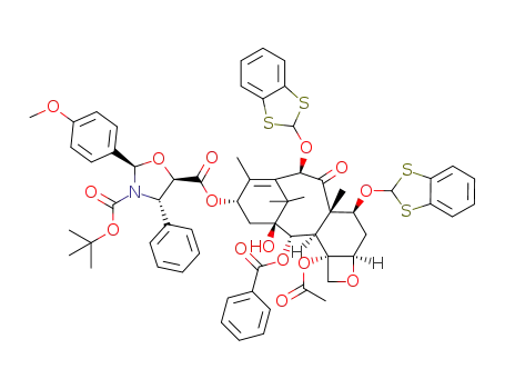 (2α,5β,7β,10β,13α)-4-acetoxy-13-{(2R,4S,5R)-3-tert-butoxycarbonyl-2-(4-methoxyphenyl)-4-phenyl-1,3-oxazolidine-5-carboxy}-1-hydroxy-7,10-di-O-1,3-benzodithiolan-2-yl-9-oxo-5,20-epoxy-tax-11-en-2-yl benzoate
