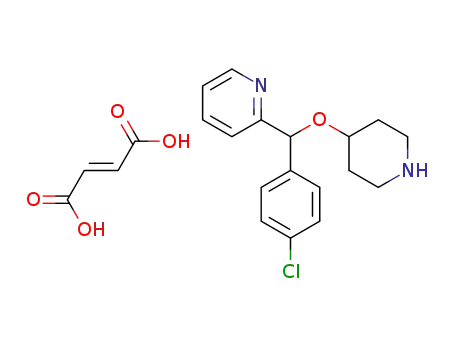 4-[(4-chlorophenyl)(2-pyridyl)methoxy]piperidine fumaric acid salt