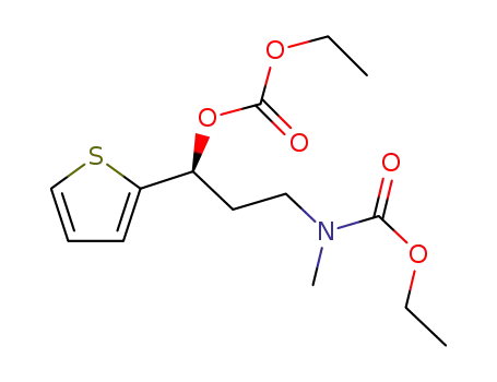 (S)-3-(N-ethoxycarbonyl-N-methyl)amino-1-ethoxycarbonyloxy-(2-thienyl)propane