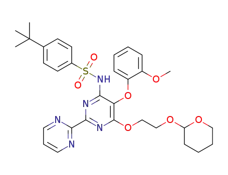 4-tert-butyl-N-(5-(2-methoxyphenoxy)-6-(2-(tetrahydro-2H-pyran-2-yloxy)ethoxy)-2,2'-bipyrimidin-4-yl)benzenesulfonamide