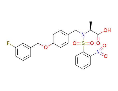 (S)-2-(N-(4-((3-fluorobenzyl)oxy)benzyl)-2-nitrophenylsulfonamido)propanoic acid