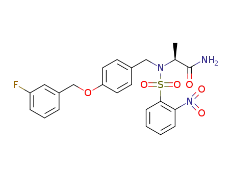 (S)-2-(N-(4-((3-fluorobenzyl)oxy)benzyl)-2-nitrophenylsulfonamido)propanamide