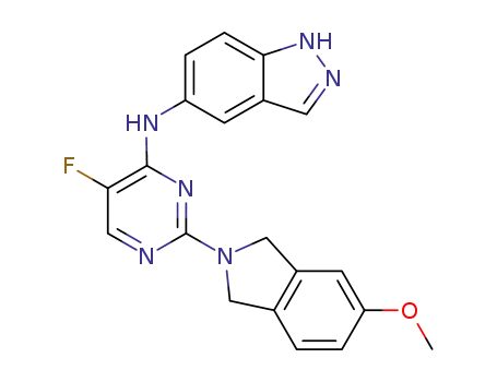 N-(5-fluoro-2-(5-methoxyisoindolin-2-yl)pyrimidin-4-yl)-1H-indazol-5-amine