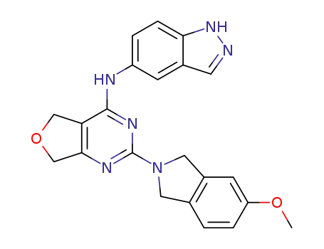 N-(1H-indazol-5-yl)-2-(5-methoxyisoindolin-2-yl)-5,7-dihydrofuro[3,4-d]pyrimidin-4-amine