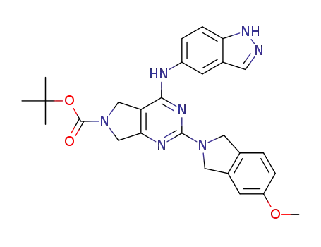 tert-butyl 4-((1H-indazol-5-yl)amino)-2-(5-methoxyisoindolin-2-yl)-5H-pyrrolo[3,4-d]pyrimidine-6(7H)-carboxylate