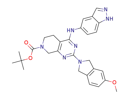 tert-butyl 4-((1H-indazol-5-yl)amino)-2-(5-methoxyisoindolin-2-yl)-5,6-dihydropyrido[3,4-d]pyrimidine-7(8H)-carboxylate