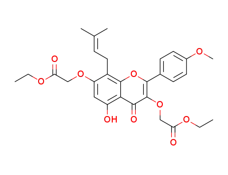 2,2'-[(5-hydroxy-2-(4-methoxyphenyl)-8-(3-methylbut-2-en-1-yl)-4-oxo-4H-chromen-3,7-di-yl)bis(oxy)]diacetic acid ethyl ester