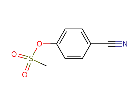 Molecular Structure of 138373-10-1 (Benzonitrile, 4-[(methylsulfonyl)oxy]-)