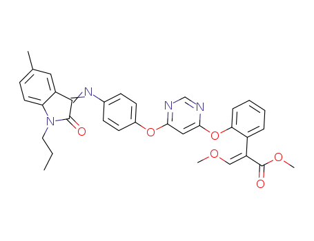 (E)-methyl 3-methoxy-2-(2-((6-(4-((5-methyl-2-oxo-1-propylindolin-3-ylidene)amino)phenoxy)pyrimidin-4-yl)oxy)phenyl)acrylate