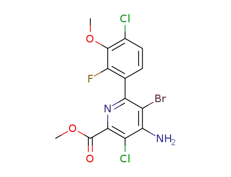 methyl 4-amino-5-bromo-3-chloro-6-(4-chloro-2-fluoro-3-methoxyphenyl)picolinate