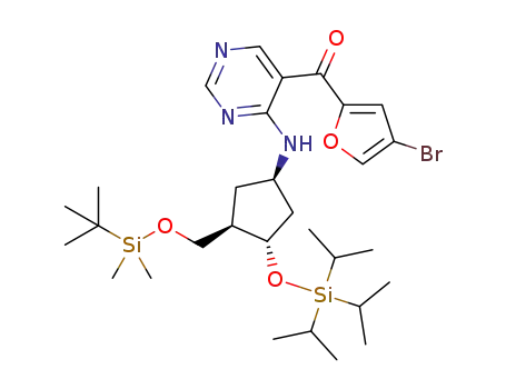 (4-bromo-2-furyl)[4-({(1R,3R,4S)-3-({[tert-butyl(dimethyl)silyl]oxy}methyl)-4-[(triisopropylsilyl)oxy]cyclopentyl}amino)pyrimidin-5-yl]methanone