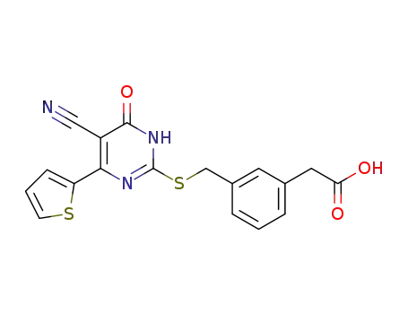 [3-(5-cyano-6-oxo-4-thiophen-2-yl-1,6-dihydropyrimidin-2-ylsulfanylmethyl)phenyl]acetic acid