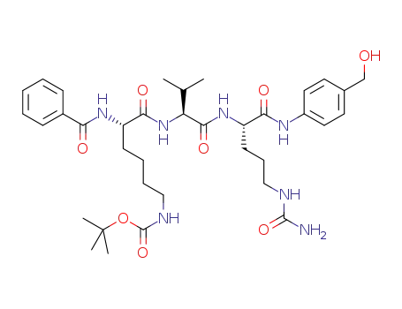 N2-benzoyl-N6-(tert-butoxycarbonyl)-L-lysyl-L-valyl-N5-carbamoyl-N-[4-(hydroxymethyl)phenyl]-L-ornithinamide