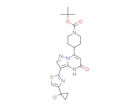 tert-butyl 4-{3-[4-(1-chlorocyclopropyl)-1,3-thiazol-2-yl]-5-oxo-4,5-dihydropyrazolo[1,5-a]pyrimidin-7-yl}piperidine-1-carboxylate