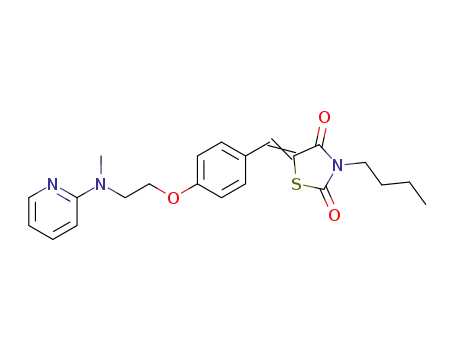5-[[4-[2-[N-methyl-N-(2-pyridyl)]amino]ethoxy]phenylmethylene]-3-n-butyl-1,3-thiazolidine-2,4-dione