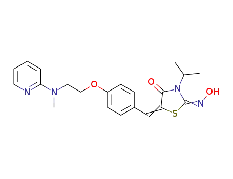 5-[[4-[2-[N-methyl-N-(2-pyridyl)]amino]ethoxy]phenylmethylene]-3-isopropyl-2-(hydroxylimino)-1,3-thiazolidine-4-one