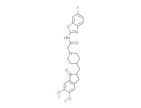 N-(6-fluorobenzo[d]thiazol-2-yl)-2-(4-((5,6-dimethoxy-1-oxo-2,3-dihydro-1H-inden-2-yl)methyl)piperidin-1-yl)acetamide