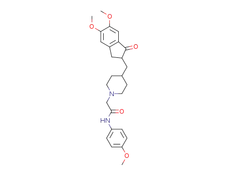 2-(4-((5,6-dimethoxy-1-oxo-2,3-dihydro-1H-inden-2-yl)methyl)piperidin-1-yl)-N-(p-methoxyphenyl)acetamide