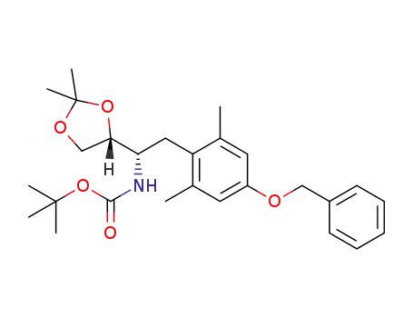 (2R,3S)-1,2-isopropylidene-3-(tert-butoxycarbonyl)amino-4-[(4-benzyloxy-2,6-dimethyl)phenyl]butane-1,2-diol