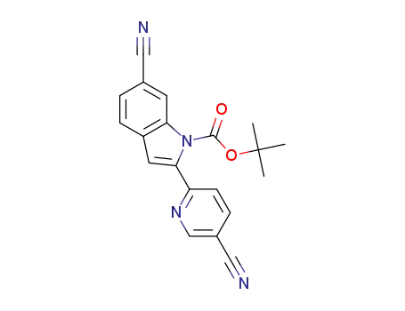 1-(tert-butoxycarbonyl)-2-(5-cyanopyridin-2-yl)-1H-indole-6-carbonitrile