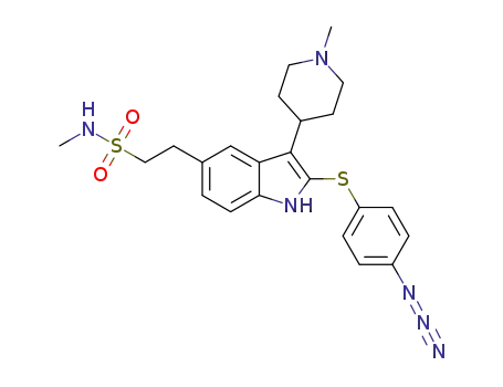 2-(2-(4-azidophenyl)thio-3-(1-methylpiperidin-4-yl)-1H-indol-5-yl)-N-methylethanesulfonamide