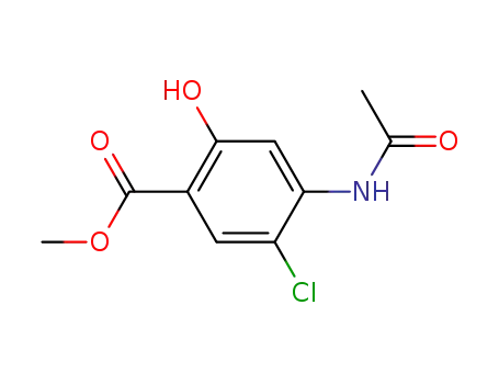 Molecular Structure of 24190-77-0 (4-Acetylamino-5-Chloro-2-Hydroxybenzoic Acid Methyl Ester)
