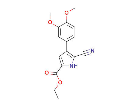 5-cyano-4-(3,4-dimethoxyphenyl)-1H-pyrrole-2-carboxylic acid ethyl ester