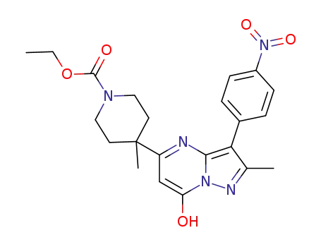 ethyl 4-(7-hydroxy-2-methyl-3-(4-nitrophenyl) pyrazolo[1,5-a]-pyrimidin-5-yl)-4-methylpiperidine-1-carboxylate