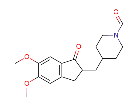 4-(2,3-dihydro-5,6-dimethoxy-1-indanone-2-ylmethyl)piperidine-1-carbaldehyde
