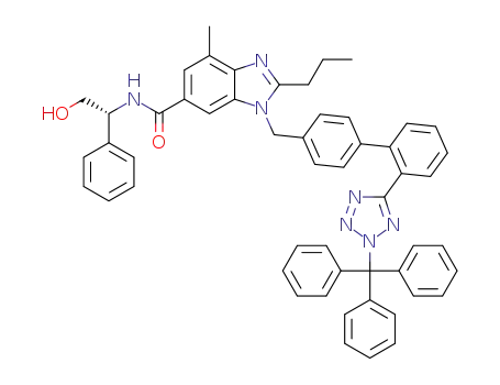4'-[(4-methyl-2-propyl-N-2-(R-hydroxymethylbenzyl)-1H-benzimidazole-6-carboxamido-1-yl)methyl][1,1'-biphenyl]-2-(N-triphenylmethyl)tetrazole