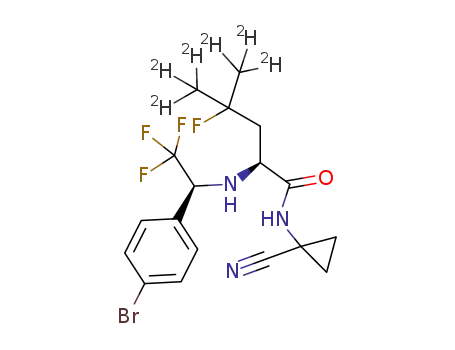 (2S)-2-[[(1S)-1-(4-bromophenyl)-2,2,2-trifluoroethyl]amino]-N-(1-cyanocyclopropyl)-5,5,5-trideuterio-4-fluoro-4-(trideuteriomethyl)pentanamide