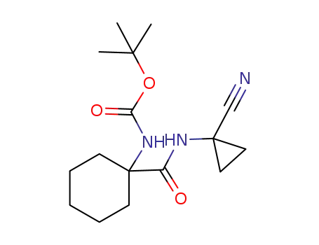tert-butyl N-(1-((1-cyanocyclopropyl)carbamoyl)cyclohexyl)carbamate
