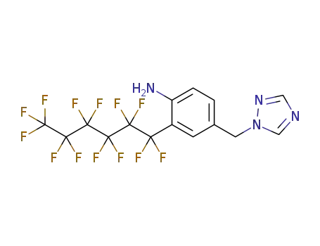 4-((1H-1,2,4-triazol-1-yl)methyl)-2-(perfluorohexyl)aniline