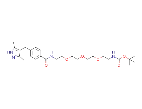 tert-butyl (13-(4-((3,5-dimethyl-1H-pyrazol-4-yl)methyl)phenyl)-13-oxo-3,6,9-trioxa-12-azatridec-1-yl)carbamate