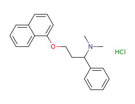 N,N-dimethylamino-3-(naphthyl-1-oxy)-1-phenylprop-1-amine hydrochloride
