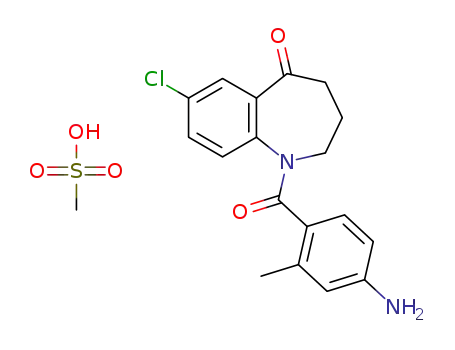 1-(4-amino-2-methylbenzoyl)-7-chloro-5-oxo-2,3,4,5-tetrahydro-1H-1-benzazepine methanesulfonic acid